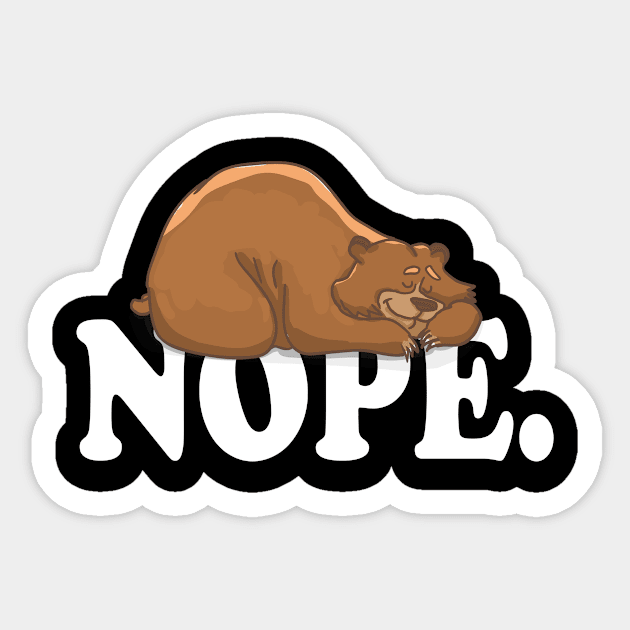 Funny brown bear quote Sticker by Realfashion